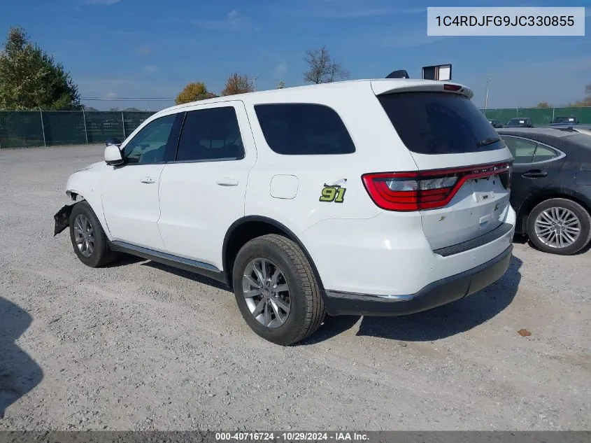 2018 Dodge Durango Special Service Awd VIN: 1C4RDJFG9JC330855 Lot: 40716724