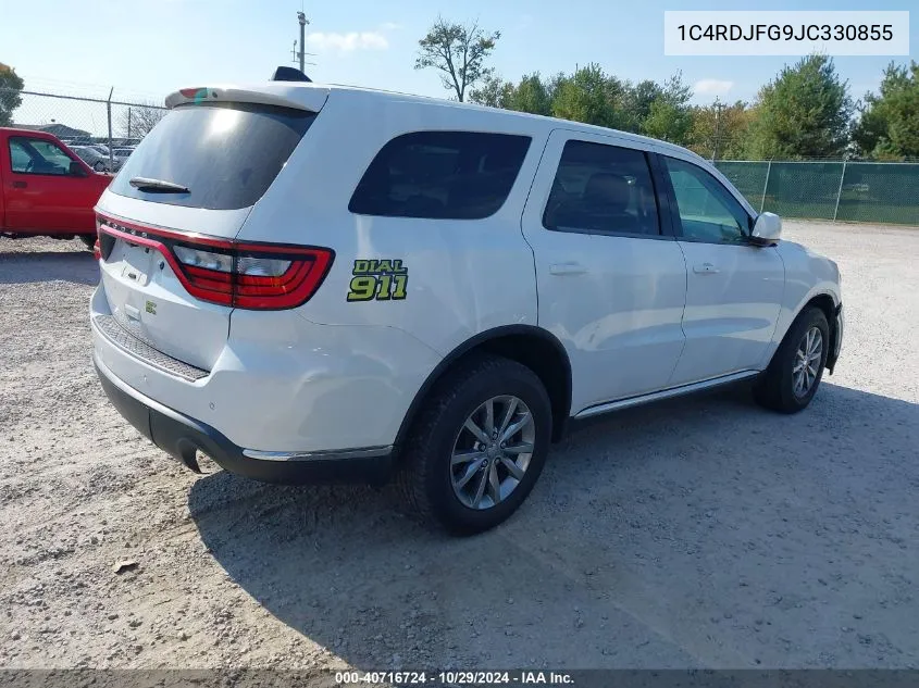 2018 Dodge Durango Special Service Awd VIN: 1C4RDJFG9JC330855 Lot: 40716724