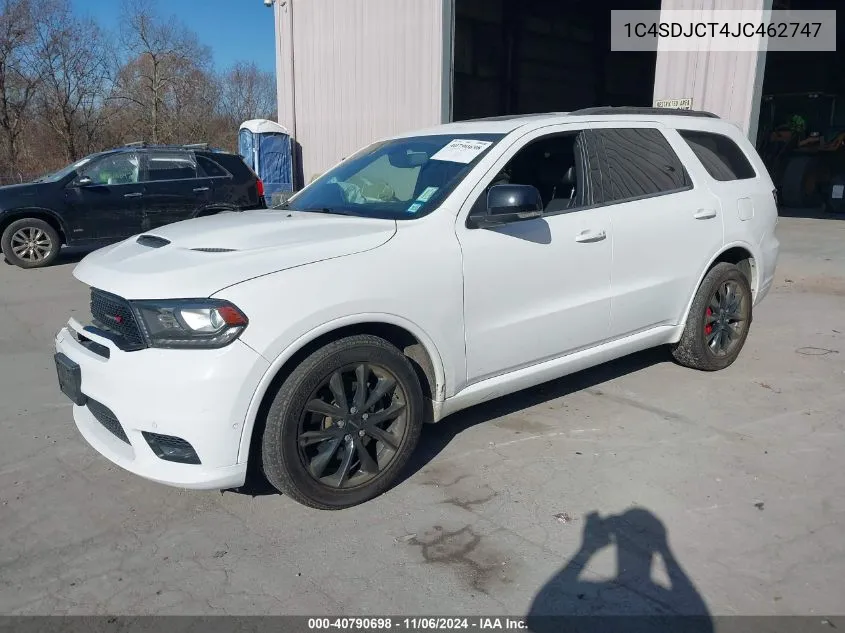 2018 Dodge Durango R/T Awd VIN: 1C4SDJCT4JC462747 Lot: 40790698