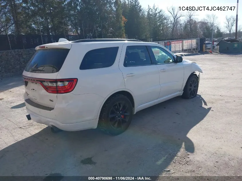 2018 Dodge Durango R/T Awd VIN: 1C4SDJCT4JC462747 Lot: 40790698