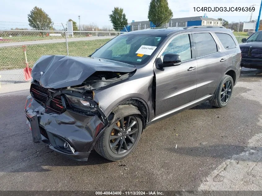 1C4RDJDG3JC496369 2018 Dodge Durango Gt Awd