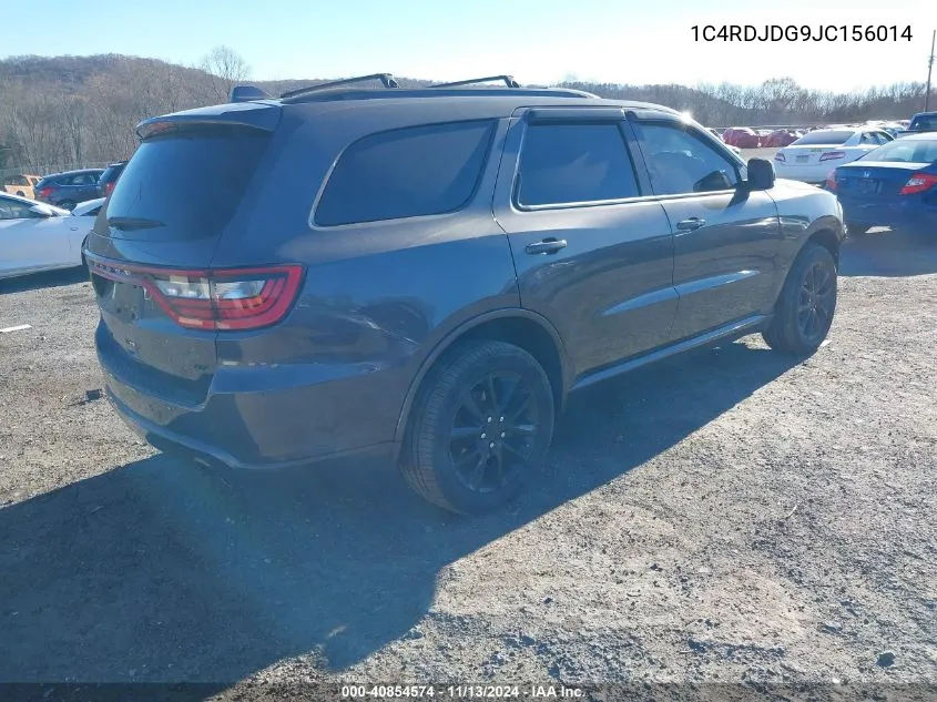 2018 Dodge Durango Gt Awd VIN: 1C4RDJDG9JC156014 Lot: 40854574