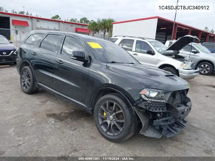 2018 Dodge Durango R/T VIN: 1C4SDJCT8JC340912 Lot: 40901301