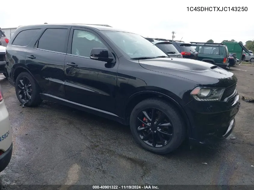 2018 Dodge Durango R/T Rwd VIN: 1C4SDHCTXJC143250 Lot: 40901322