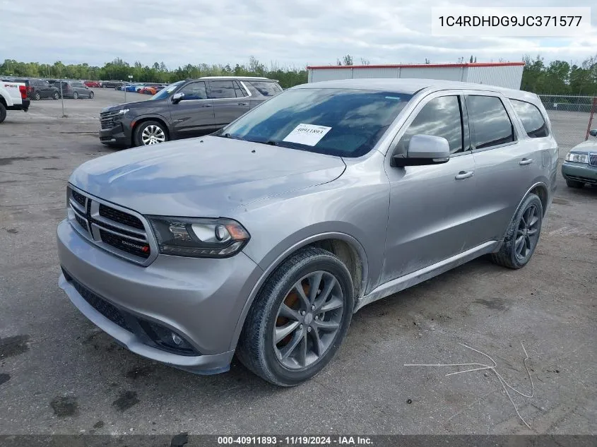 2018 Dodge Durango Gt Rwd VIN: 1C4RDHDG9JC371577 Lot: 40911893