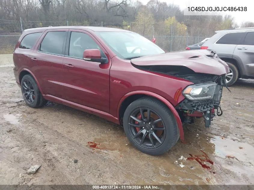 2018 Dodge Durango Srt Awd VIN: 1C4SDJGJ0JC486438 Lot: 40913724