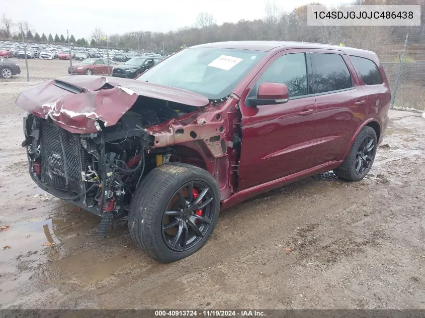 2018 Dodge Durango Srt Awd VIN: 1C4SDJGJ0JC486438 Lot: 40913724