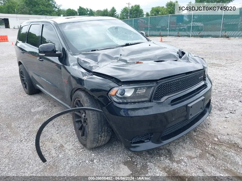 2019 Dodge Durango R/T VIN: 1C4SDJCT0KC745020 Lot: 39555452