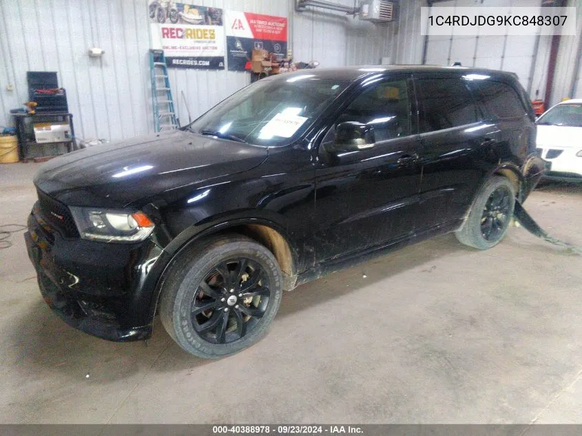 1C4RDJDG9KC848307 2019 Dodge Durango Gt