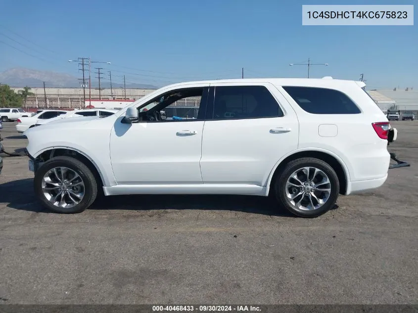 2019 Dodge Durango R/T Rwd VIN: 1C4SDHCT4KC675823 Lot: 40468433