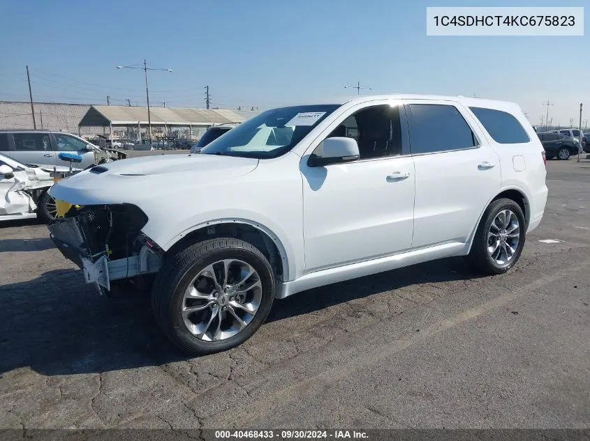 1C4SDHCT4KC675823 2019 Dodge Durango R/T Rwd