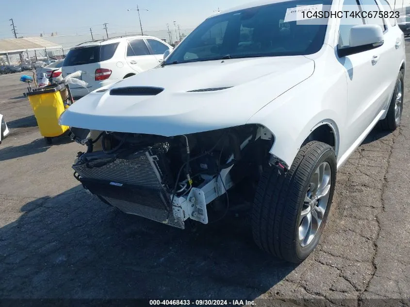 2019 Dodge Durango R/T Rwd VIN: 1C4SDHCT4KC675823 Lot: 40468433