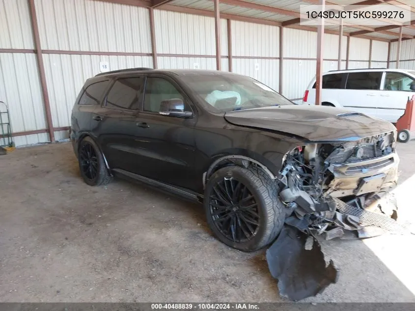 2019 Dodge Durango R/T Awd VIN: 1C4SDJCT5KC599276 Lot: 40488839