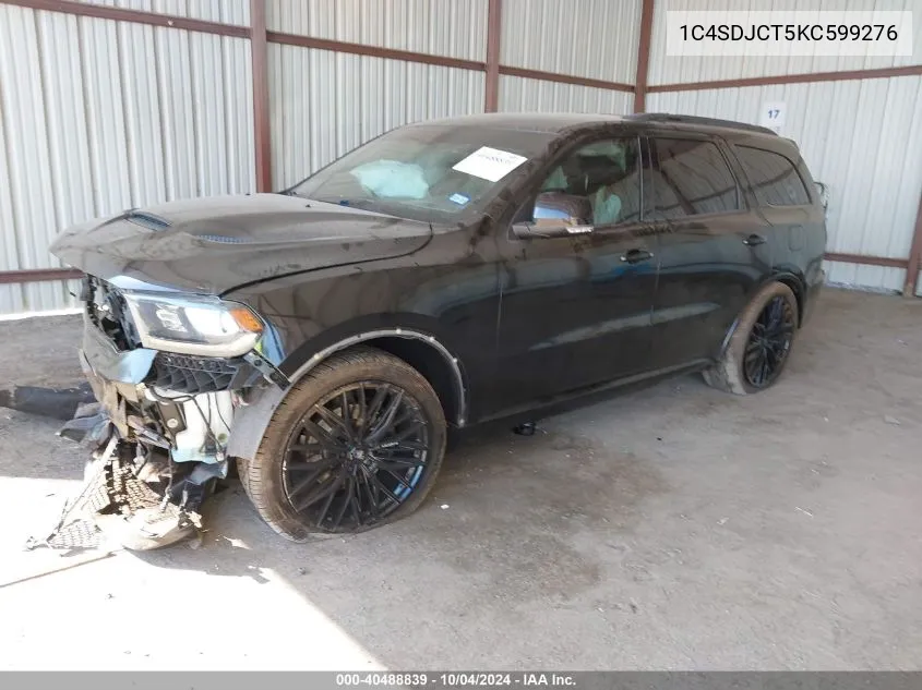 1C4SDJCT5KC599276 2019 Dodge Durango R/T Awd