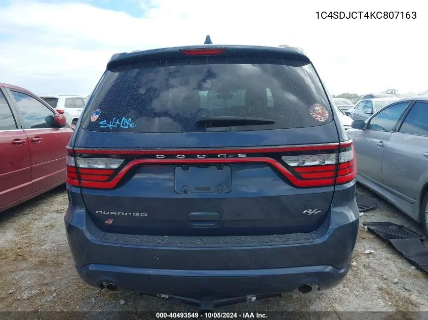 1C4SDJCT4KC807163 2019 Dodge Durango R/T