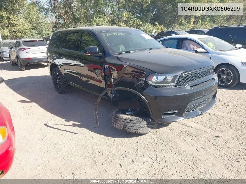 2019 Dodge Durango Gt Plus Awd VIN: 1C4RDJDGXKC606299 Lot: 40558621