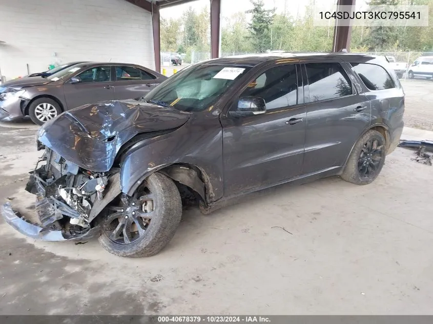 2019 Dodge Durango R/T Awd VIN: 1C4SDJCT3KC795541 Lot: 40678379