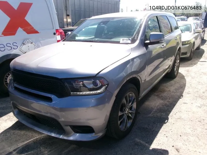 1C4RDJDG1KC676483 2019 Dodge Durango Gt