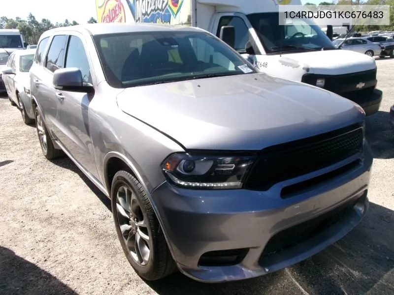 1C4RDJDG1KC676483 2019 Dodge Durango Gt