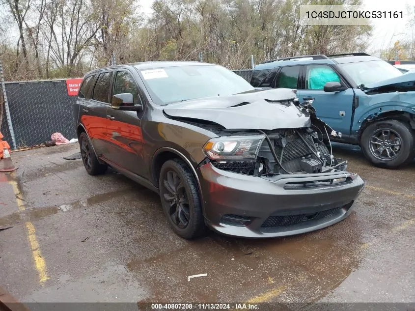 2019 Dodge Durango R/T Awd VIN: 1C4SDJCT0KC531161 Lot: 40807208