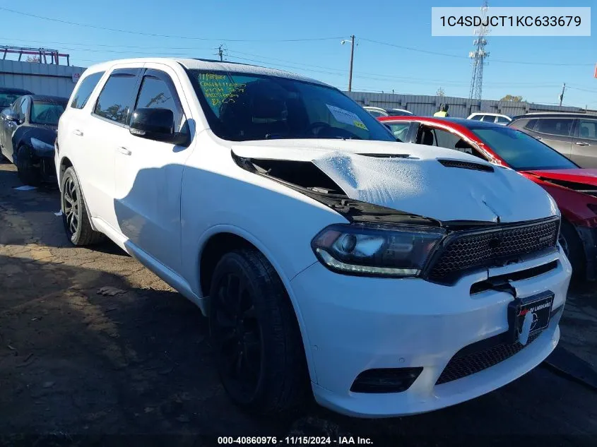 2019 Dodge Durango R/T Awd VIN: 1C4SDJCT1KC633679 Lot: 40860976