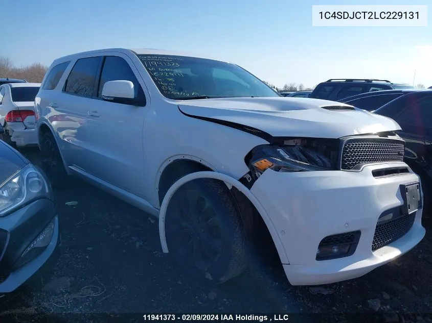 2020 Dodge Durango R/T VIN: 1C4SDJCT2LC229131 Lot: 11941373