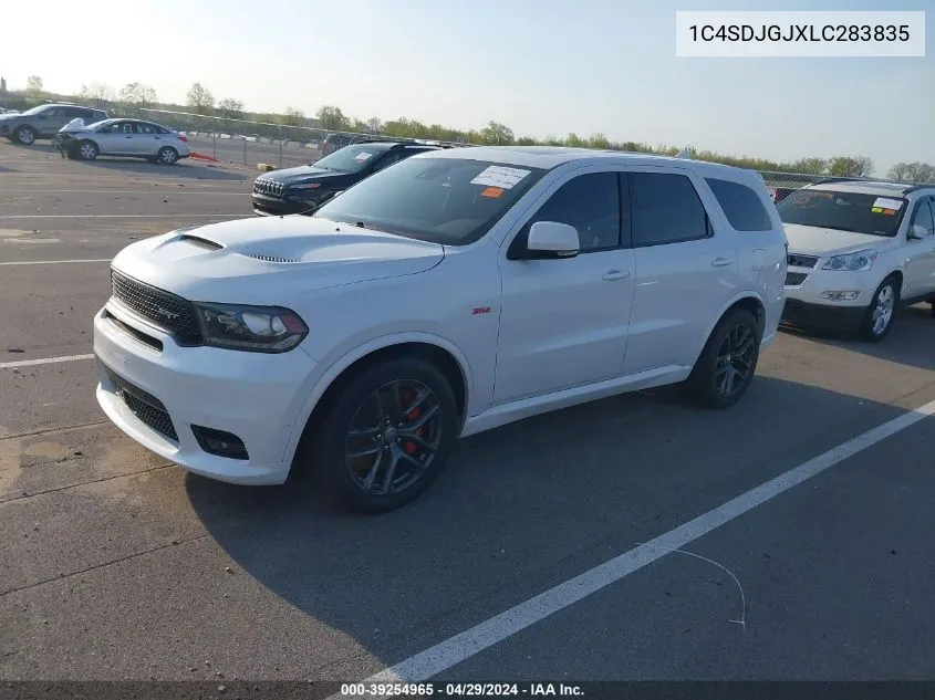 1C4SDJGJXLC283835 2020 Dodge Durango Srt Awd