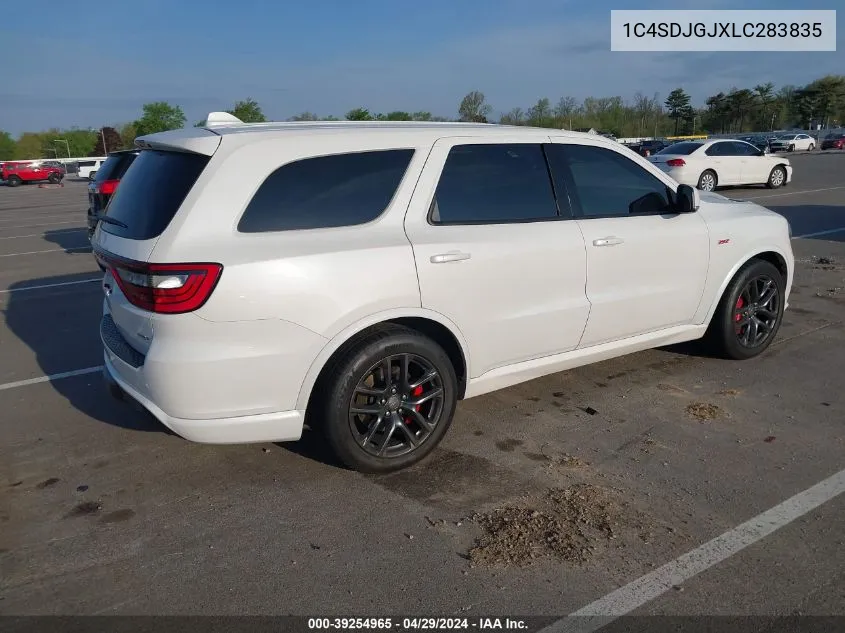 2020 Dodge Durango Srt Awd VIN: 1C4SDJGJXLC283835 Lot: 39254965