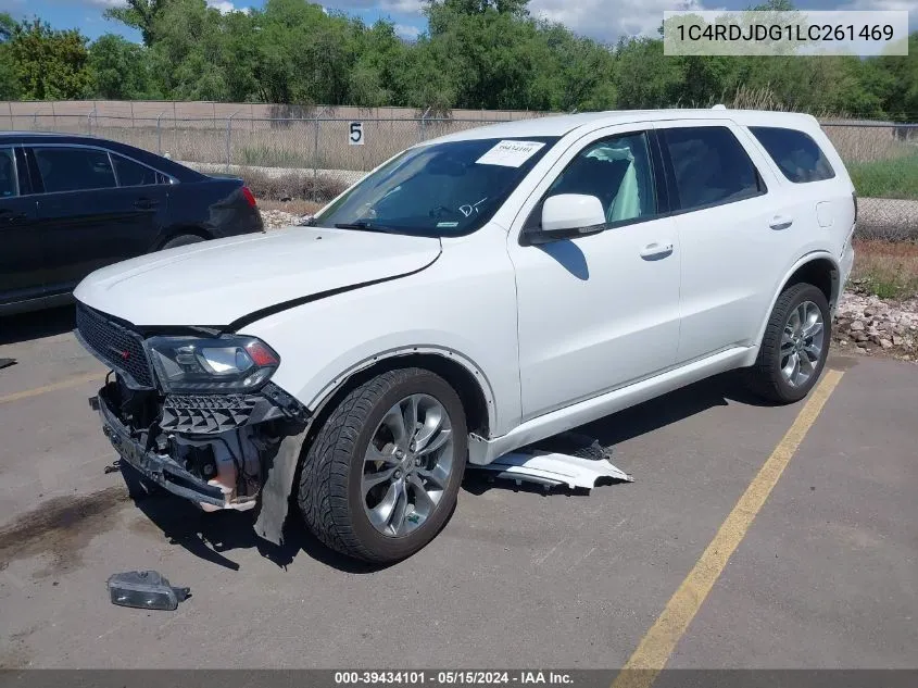 1C4RDJDG1LC261469 2020 Dodge Durango Gt Plus Awd