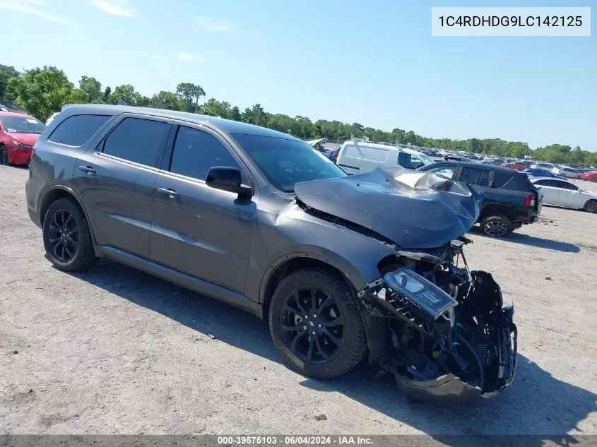 2020 Dodge Durango Gt Rwd VIN: 1C4RDHDG9LC142125 Lot: 39575103