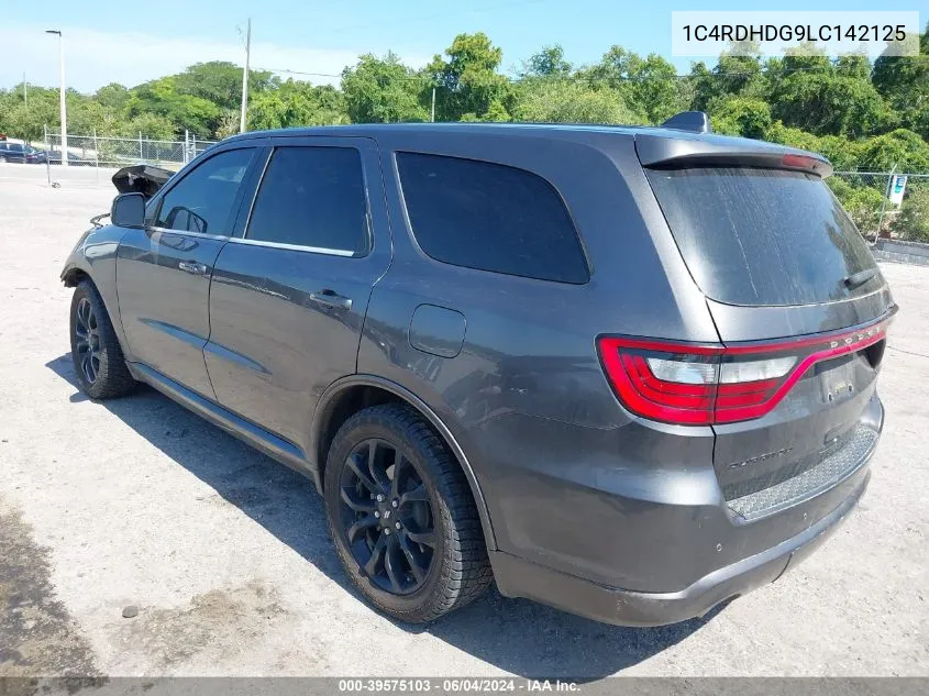 1C4RDHDG9LC142125 2020 Dodge Durango Gt Rwd