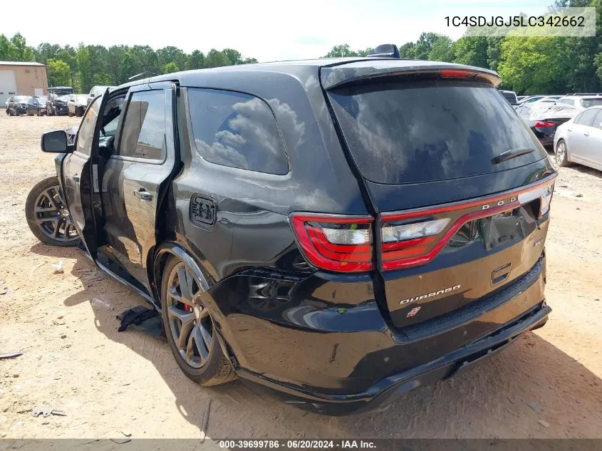 2020 Dodge Durango Srt Awd VIN: 1C4SDJGJ5LC342662 Lot: 39699786