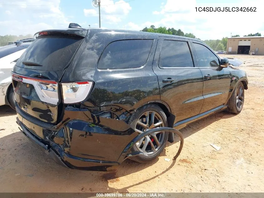 2020 Dodge Durango Srt Awd VIN: 1C4SDJGJ5LC342662 Lot: 39699786