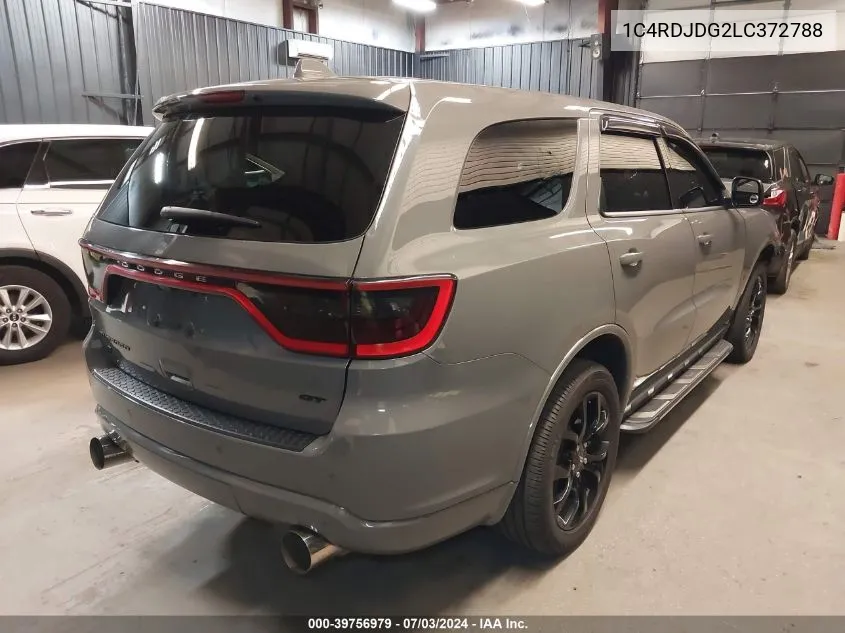 2020 Dodge Durango Gt Plus Awd VIN: 1C4RDJDG2LC372788 Lot: 39756979