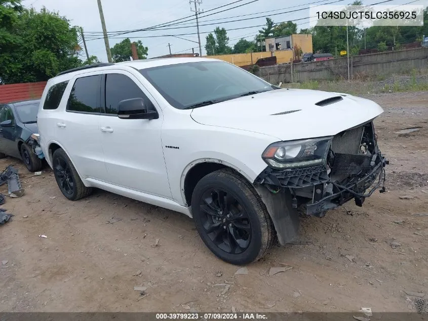 2020 Dodge Durango R/T Awd VIN: 1C4SDJCT5LC356925 Lot: 39799223