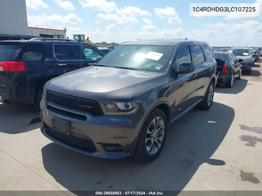 2020 Dodge Durango Gt Rwd VIN: 1C4RDHDG3LC107225 Lot: 39858953