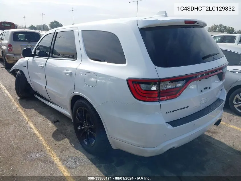 1C4SDHCT2LC129832 2020 Dodge Durango R/T Rwd