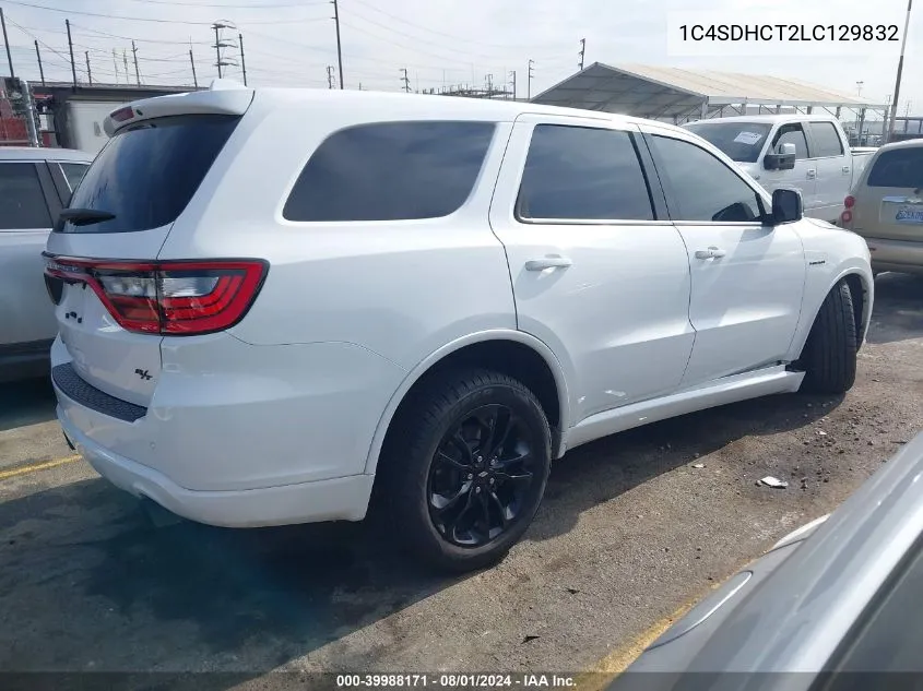 1C4SDHCT2LC129832 2020 Dodge Durango R/T Rwd