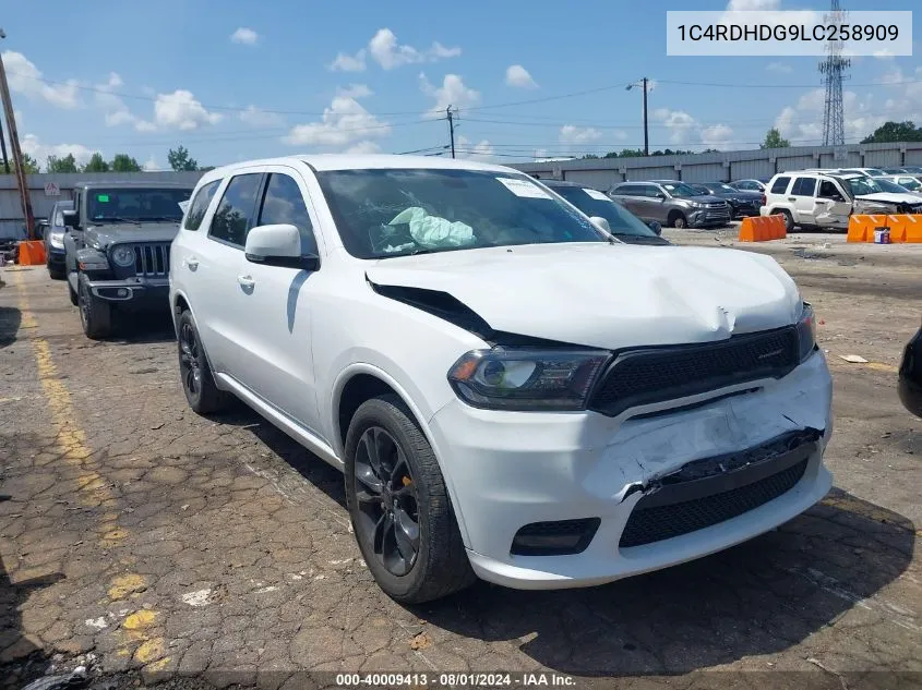 1C4RDHDG9LC258909 2020 Dodge Durango Gt Plus Rwd