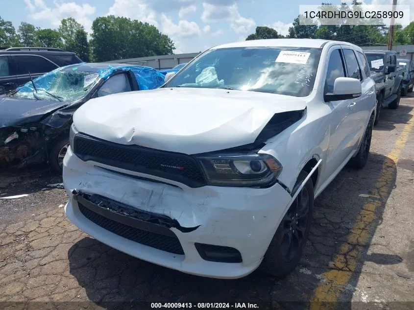 2020 Dodge Durango Gt Plus Rwd VIN: 1C4RDHDG9LC258909 Lot: 40009413