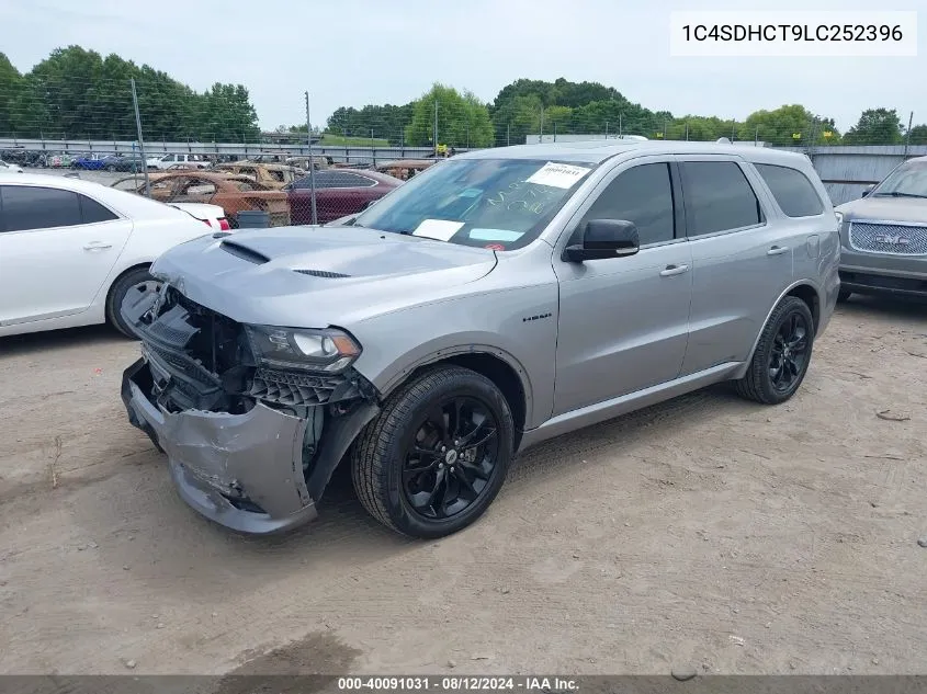 2020 Dodge Durango R/T Rwd VIN: 1C4SDHCT9LC252396 Lot: 40091031