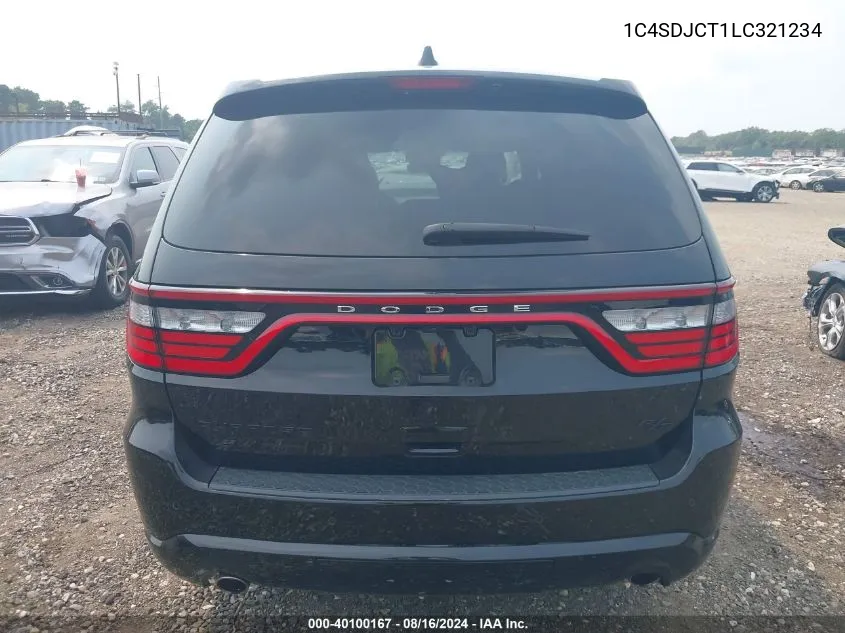 2020 Dodge Durango R/T VIN: 1C4SDJCT1LC321234 Lot: 40100167