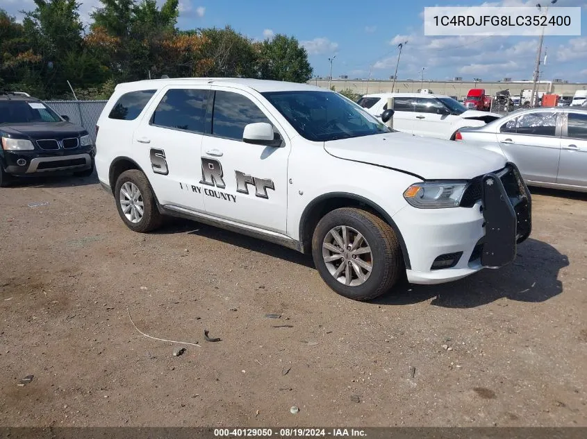 2020 Dodge Durango Pursuit Awd VIN: 1C4RDJFG8LC352400 Lot: 40129050