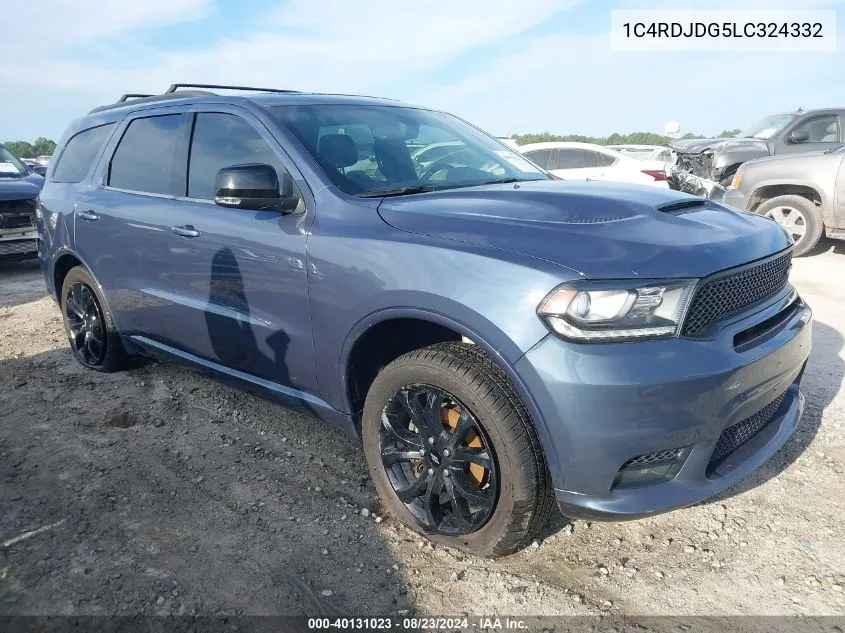 2020 Dodge Durango Gt Plus Awd VIN: 1C4RDJDG5LC324332 Lot: 40131023