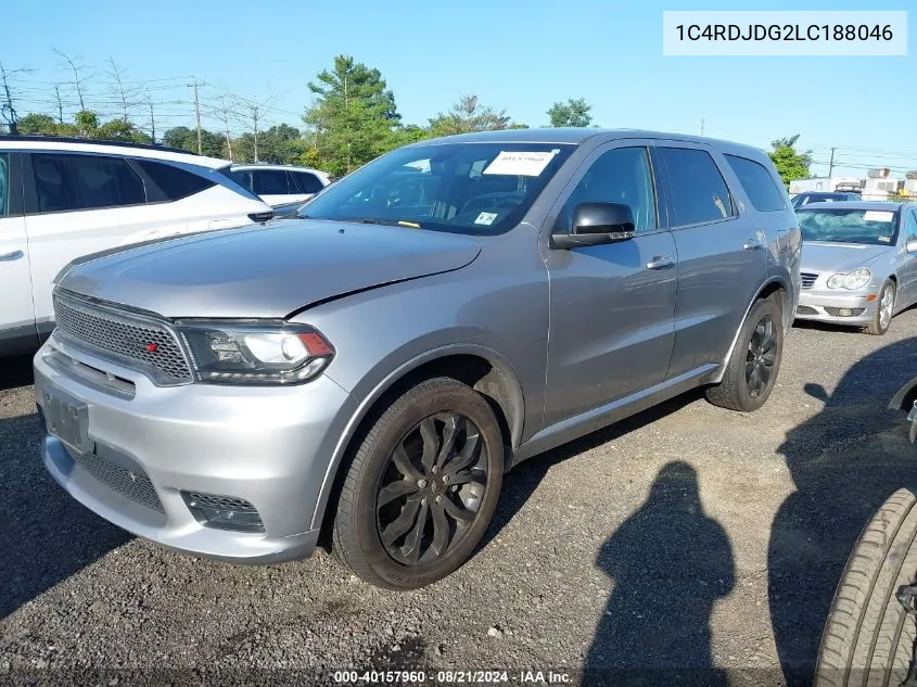 2020 Dodge Durango Gt VIN: 1C4RDJDG2LC188046 Lot: 40157960