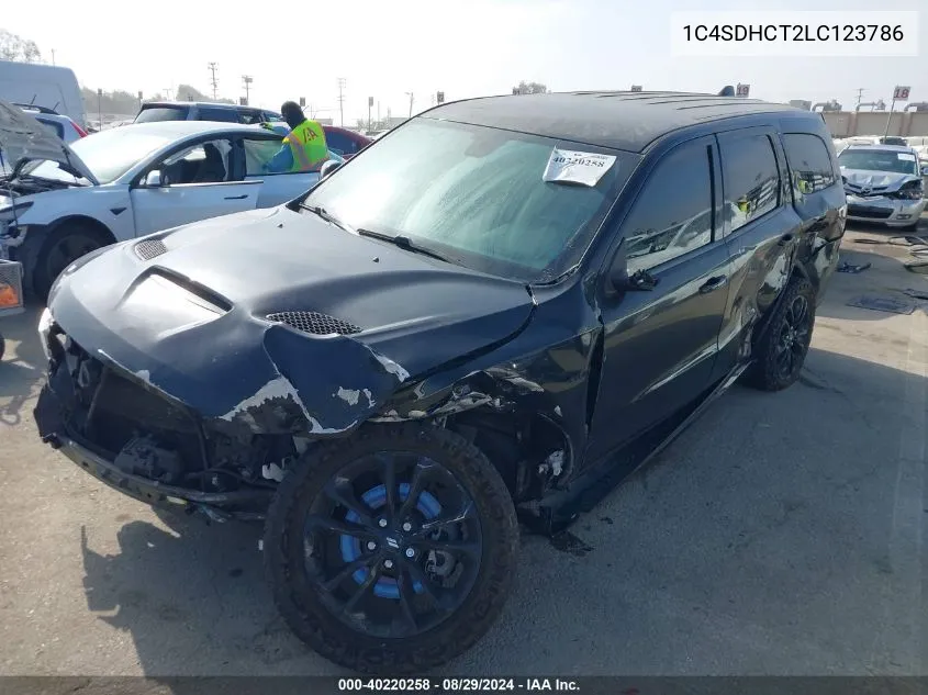 2020 Dodge Durango R/T Rwd VIN: 1C4SDHCT2LC123786 Lot: 40220258