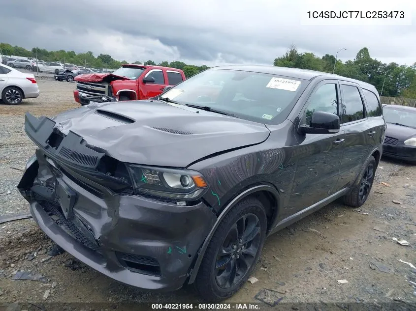 2020 Dodge Durango R/T Awd VIN: 1C4SDJCT7LC253473 Lot: 40221954