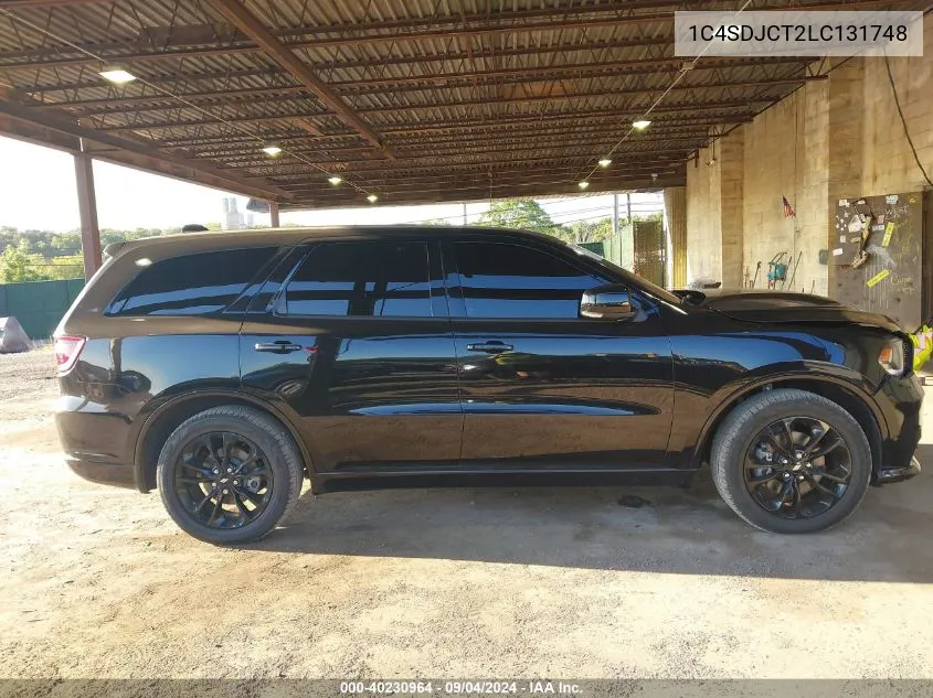 2020 Dodge Durango R/T Awd VIN: 1C4SDJCT2LC131748 Lot: 40230964