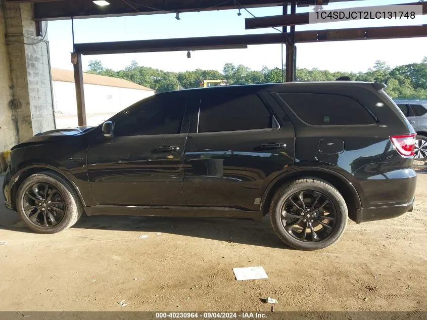 2020 Dodge Durango R/T Awd VIN: 1C4SDJCT2LC131748 Lot: 40230964