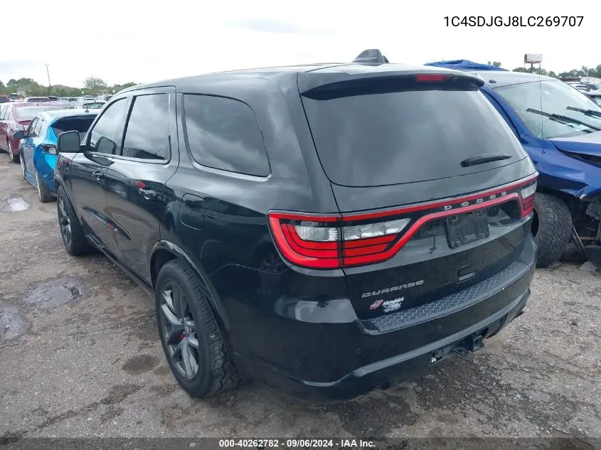 2020 Dodge Durango Srt Awd VIN: 1C4SDJGJ8LC269707 Lot: 40262782